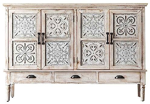 REIK Buffetschrank Moderner Veranda-Schrank, Massivholz, Wohnzimmer, dekorativer Schrank, Wand-Seitenschrank, Homestay-Möbel, Sideboard, Retro-Spind Besteckschrank
