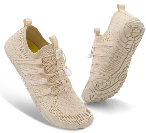XIHALOOK Hiking Shoes for Women Quick Dry Pool Beach Surfing Kayaking Snorkeling Shoes for Water Aerobics Beige, 6.5 Women/5 Men