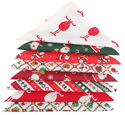 SEWACC 16stücke Weihnachts Baumwollstoff Für Patchwork Und Quilting Für Bastelprojekte Und Festliche Dekorationen