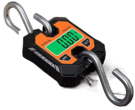 Electric Hoist Lift, Portable Digital Hanging Scale Heavy Duty Hanging Hook Detachable Crane Scale Lcd Backlight Battery Powered for Industrial Tools for Home Garage Warehouse