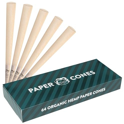 Granny's® Premium King Size Cones 64 Stück | 109 mm | Konisch gedrehte Papierhülsen | Vorgefertigt | Mit Papiertip