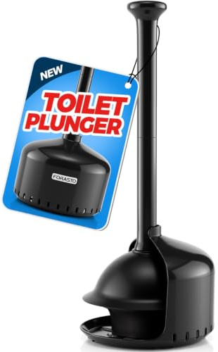 FORASTO Toilet Plunger with Holder,Plungers for Bathroom with Holder,Plunger with Cover,Bathroom Decor，Bathroom Accessories，Toilet Bowl Cleaners,Black(19inch) | Plungers for Bathroom, Toilet Bowl Cleaners, Apartment Must Haves, Bathroom Decor Accessories, Home Essentials, Black