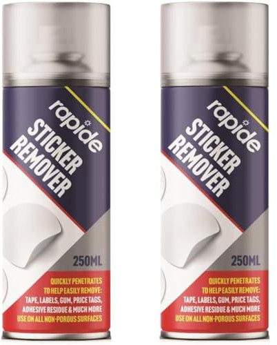 ARUUJ - Sticker Remover Spray 250ML - Cleans Residue Adhesive Surface Marks - Remove Sticky Labels, Chewing Gum - Effective Label Cleaner Sprays - Tar Cleaner Adhesive Spray - Long Lasting, 250ML (2)