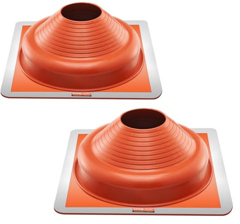 VEVOR 2 Stk. Rohrmanschette, passend für Rohr-Außendurchmesser 160-300mm, Dachrohr-Dachdurchführung, Dachabdichtungsflansch -74-225℃, Metallbasis, für Schornstein, Holzofen & Außenentlüftungsrohr