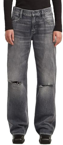 G-STAR Judee Low Waist Loose Jeans, Vaqueros Mujer, Gris (Faded Scoria Grey Destroyed D22889-d537-h700), 27W / 28L