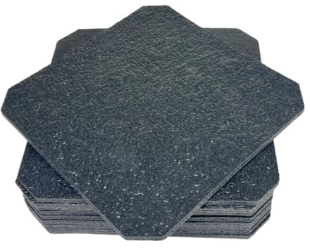 10 x Antirutschmatten Pad 8-Eck Antivibrationsmatte 150 x 150 x 4,5 mm aus Glasfasergarn Ladungssicherung für LKW PKW Anhänger