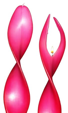 Engelskerze Weiß-Pink Engelslicht Kerze | Wahrheit, Reinheit, Harmonie, Stärkung der Liebesbeziehung, Ausgewogenheit, Geborgenheit