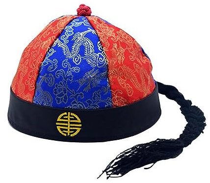 Lodoot Sombrero tradicional de emperador chino para tela de seda, sombrero de príncipe chino Tangzhuang Cosutme, accesorios de propietario, sombrero de piel de melón