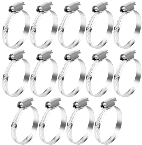 YFLeomry 14 Stück Schlauchschelle Edelstahl 32-50mm | Hochwertige Schlauchschellen Set aus Rostfreiem Stahl, Universelle Schlauchklemmen für Wasser, Luft, Kraftstoffschläuche