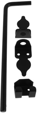 Heavy Duty Cane Bolt Drop Rod for Fence Gate 12 Inch Black | Iron and Plastic Build, Easy Installation, Outdoor Element Resistance, for Wooden Door DIY Use