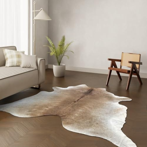 Wildlife Design Kuhfell Teppich Echtfell – Camel (Hellbraun) XL 230×210 cm | Premium Naturfell | Modern, Elegant & Nachhaltig | Tierfreundlich + GRATIS Lederuntersetzer