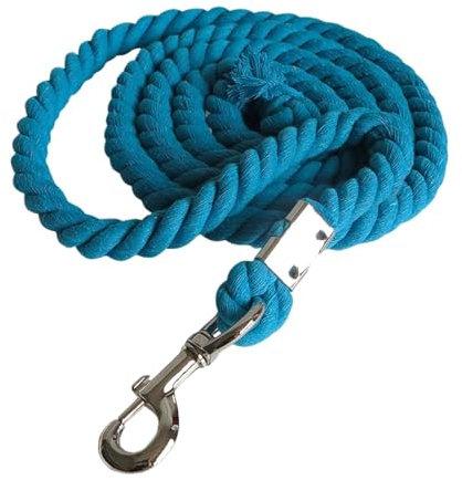 AYWTIUN Pferd Führseil Soft Bolt Snap Clip Reitsport Zügel Racing Halfter für Pferde(Light Blue)