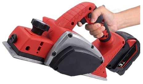 Hookurity Raboteuse électrique portative sans Fil Raboteuse électrique sans balais 15000 TR/Min, raboteuse portative sans Fil, for menuiserie, Bricolage, for Batteries Milwaukee 18 V.