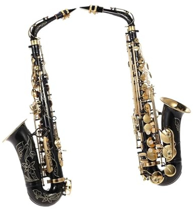Goldlackiertes Professionelles Altsaxophon Es Altsaxophon Instrument Schwarz Lack Vergoldet Anfänger