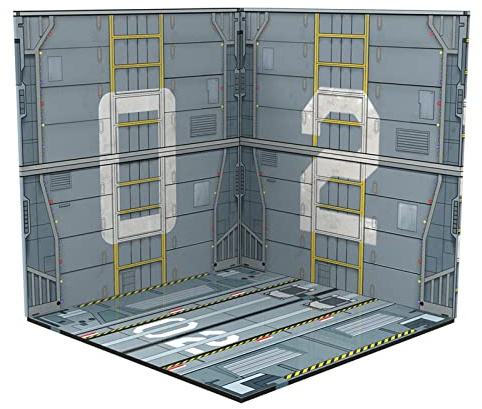 KiBcsLic 1/12 Hintergrund Szene Hintergrund Layout Schaufenster Lagerung für Action Figuren Diecast Auto, Stil A