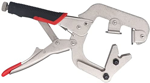 PFXNGMS Pince-étau à Serrage en C, Pince de soudage pour Tubes en Acier rotative à 270°, multifonctionnelle pour Le Serrage de Tubes carrés et Ronds, menuiserie, soudage, avec poignée antidérapante