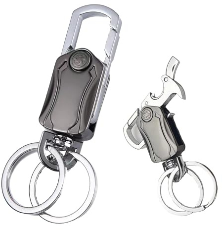 1 Pcs Porte clef multifonction, Hommes Porte clés Voiture Mousqueton Décapsuleur Metal Ouvre Bouteille, pour Accrocher dans Le Sac à Dos, Clés de Voiture