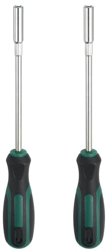 QUARKZMAN 2 Pz Chiave A Bussola Metrica 5.5mm CR-V Albero Cavo Verde/Nero | Cacciavite A Bussola Esagonale, Con Impugnatura Antiscivolo, Per Riparazione Auto, Punta Non Magnetica