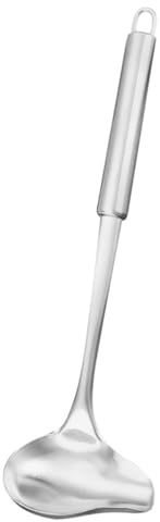 SHINEOFI Louche à Sauce en Acier Inoxydable Petite Louche à Bec Verseur Pratique pour Ustensile la Cuisine, Cuillère de Service Multifonction Compatible Lave-vaisselle, pour Sauces