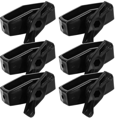 OSALADI Lot de 6 Tendeurs de Fil de Clôture Électrique Noirs, Tendeurs de Câble Métallique Portables pour Jardin, Fixation Sécurisée et Tension pour Clôtures Agricoles et Pastorales