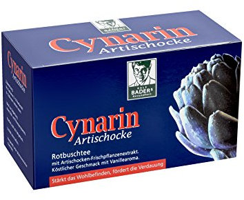 BADERs Cynarin Artischocke Rotbuschtee aus der Apotheke. Tee mit Artischockenextrakt. Köstlicher Geschmack nach Vanille. 20 Filterbeutel