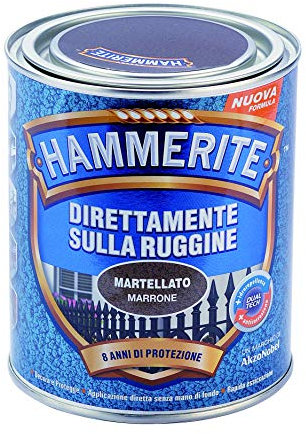 HAMMERITE DIRETTAMENTE SULLA RUGGINE MARTELLATO MARRONE 0,750 LT