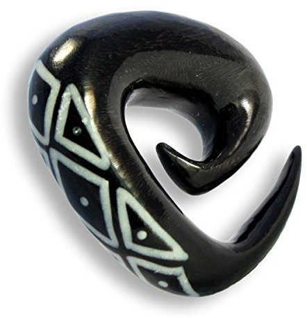 Island Piercings PAAR Triangle Dehnungsspirale Spirale Sichel Horn 6mm