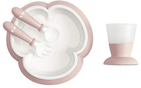 BabyBjörn Kindergeschirr, 4 Teile, Blassrosa