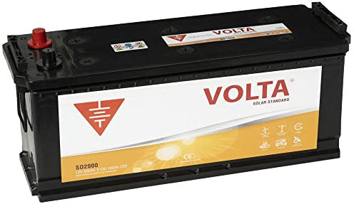 Bateria Solar 200Ah C100 - Borne +Izq- Medidas Largo 513 x Ancho 223 x Alto 223 mm con 2 años de Garantía - Fabricación Europea.