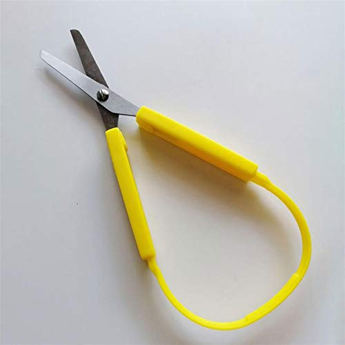 Küchenschere, Schlaufenschere für Kinder, Teenager, Erwachsene, bunt, Schlaufen, Mini-Schere mit einfachem Griff, adaptives Design, Schneiden
