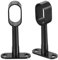 QUARKZMAN 2 Piezas Soporte Ajustable para Barra de Armario, Soporte de Barra de Ropa Accesorios de Armario para Dormitorio Baño, Negro