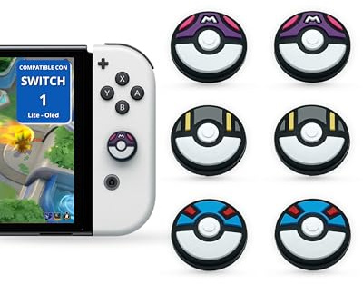 MME Grips de Pouce compatibles avec Switch 1, Capuchons de Joystick pour Manette Switch, Grips Switch 1, Lite, OLED, JoyCon Grip, Accessoires Joy Cons Switch (Anime)