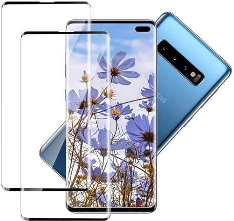 Banuyaw für Schutzglas für Panzerglas Samsung Galaxy S10 Plus Schutzfolie, 2 Stück 9H Härte Folie Samsung S10 Plus Displayschutz Case-Friendly Bläschenfrei Glas