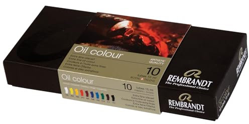 Rembrandt Professional Ölfarben Set mit 10 Farben (15 ml Tuben) | Ölfarben in Künstlerqualität