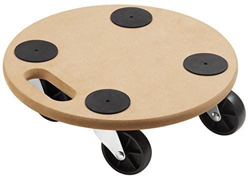 Metafranc Pflanzenroller Ø 350 mm - 150 kg Tragkraft - MDF-Platte - PP-Räder / Möbelroller / Untersetzer mit Rollen / Transporthilfe für Pflanzen / 821350