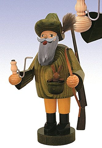 Rudolphs Schatzkiste Smoking Figure Forester 18 cm Smoke Figure Smoking Man Figurine Incense Man ore Mountains