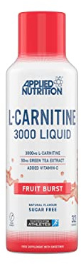Applied Nutrition L Carnitine 3000 Liquid - L-Carnitine with Green Tea & Vitamin C, Boosts Energy & Weight Management, Vegan (480ml - 32 Servings) (Fruit Burst)