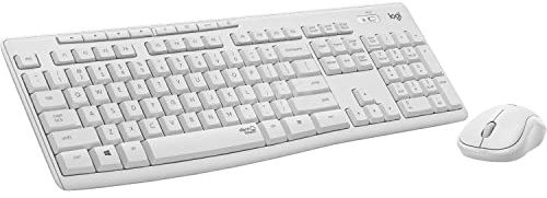 Logitech MK295 Juego de ratón de teclado mudo inalámbrico 920-010089 Blanco