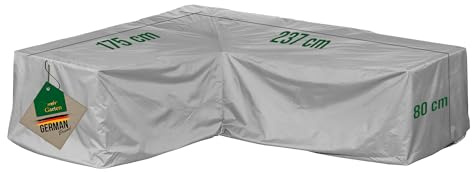 Mehr Garten Premium Protect Abdeckung Lounge L-Form, links, 237x175x80 cm | wasserdicht, UV-beständig und atmungsaktiv – 2-lagiges Polyestergewebe, Schutzhülle für Gartenmöbel mit Kordelzug