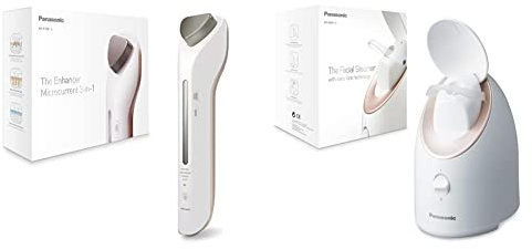 Panasonic Enhancer EH-XT20, effektive Gesichtspflege, Gesichtsreinigung, strahlendes Hautbild, mit Mikrostrom, Kosmetik, Beauty & Ionen-Steamer EH-XS01, Gesichtssauna, Nano-Ionen-Technologie