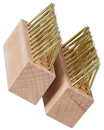 Patio Weed Remover Tool, Patio Weed Wire Brush Broom Ideal For Decking Block Paving Slab Moss Weed Removal Weeding Tool 2PCS Weeding Brush,Garden Cleaning Brushes,