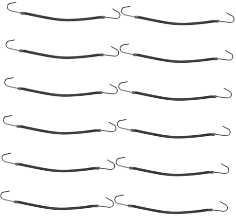 minkissy 12piezas Gomillas De Pelo Elásticas Gancho Negro Para Hacer Coletas Cabellos Gruesos Rizados o Largos Accesorio Duradero Para Mujeres