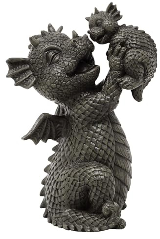 MystiCalls by Mayer Chess Gartenfigur Gartendrache - Modell Baby klein - Fantasy Figur Deko Drache süß