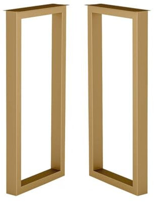 YUZDNM Küche Esstisch Bartisch Bein Tischkufen, hoch rechteckigen Modern Metall Tischbeine, Tischuntergestell, Schutzboden, Höhe 100cm (Color : Gold, Size : 50 * 100cm)