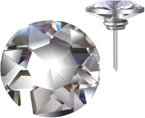 Polsternägel, antike Druckknöpfe, Sofaknöpfe, runde Diamant-Kristall-Polsterknöpfe for Sofa-Dekor, 50 Stück (Farbe: Schraubknopf, Größe: 25 mm) (Farbe: Nagelknopf) (Color : Nail Button)