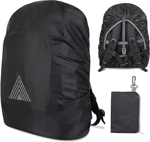 Waterproof Backpack Rain Cover(15-75L),Dustproof Rain Cover for Backpack,Adjustable Rucksack Rain Cover,Backpack Rainproof Protector ,Outdoor Anti-tear Backpack Raincover for Camping,Hiking,Cycling(L)
