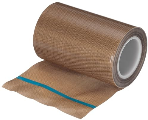 QUARKZMAN PTFE Band 100mm x 0.18mm x 9m (B*D*L), Selbstklebend PTFE Gewindedichtband PTFE Isolierband für Vakuummaschine Lebensmitteldichtung, Hitzebeständiges Klebeband Braun
