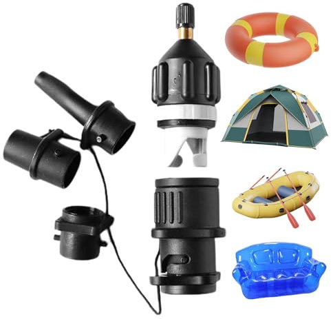 Adapter für aufblasbare Pumpen, Adapter für aufblasbare Bootspumpen | Luftpumpenadapter für Schlauchboote | Herkömmliche starke Abdichtung, Bootspumpenadapter, auslaufsichere Pumpendüsen für Paddle-Bo
