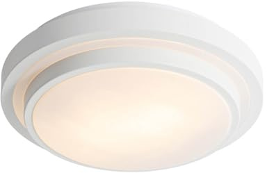 Qazqa Modern Deckenleuchte, Deckenlampe - Walden - Weiß, Rund, 2-flammig, 35cm, Ideal als Badezimmerlampe und
