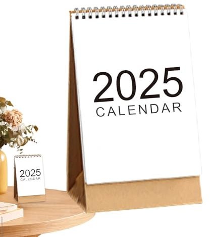 Tischkalender 2024-2025, Desktop Stehkalender September 2024 - Dezember 2025, Notizbuchplaner, Jahreskalender, Monatskalender, Planer für einfache Organisation